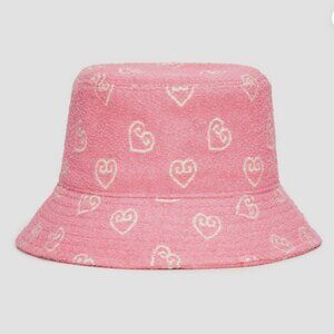 G/Fore HEART G'S BOUCLÉ BUCKET HAT Blush Golf NWT